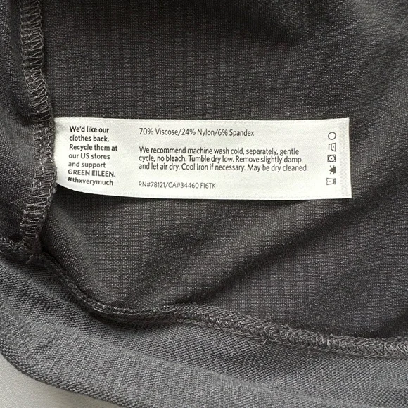 Eileen Fisher Grey Pull-On Straight Leg Pants - Picture 5 of 7